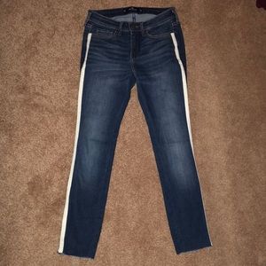 Hollister White Stripe Brand New Jeans